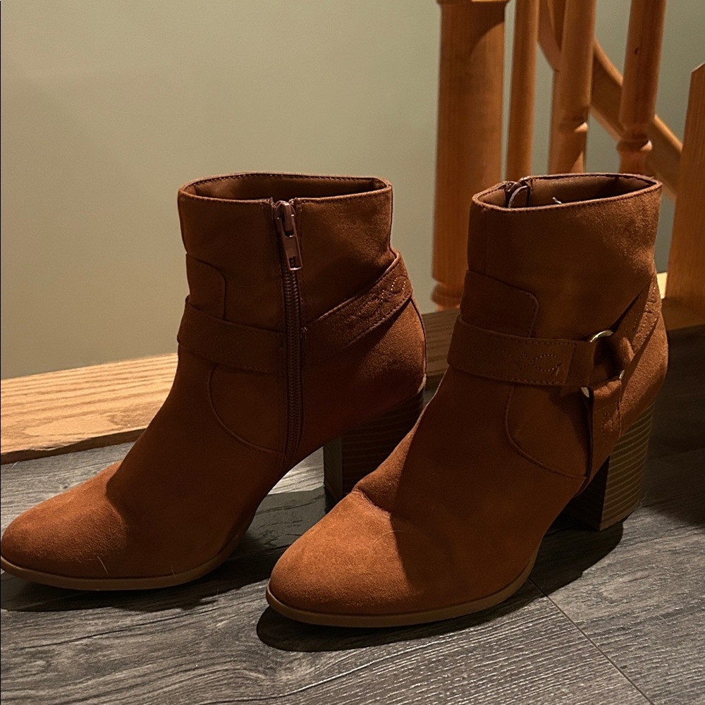 Elegant Tan Ankle Booties